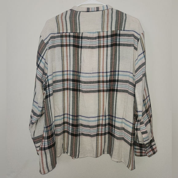 Nwt reiss Amira light ground check plaid button down in cream size 8 - Picture 7 of 14